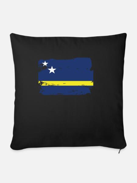 Offizielle Curacao Flagge Curaçao Country Pride - Sofakissenbezug 45 x 45 cm - Schwarz