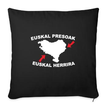 Euskal Presoak Euskal Herria Basque Country - Sofakissenbezug 45 x 45 cm - Schwarz - Vorne