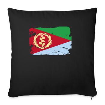Official Eritrea Flag Eritrean Country Pride - Sofa pillowcase 17,3'' x 17,3'' (45 x 45 cm) - black - Front