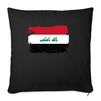 Official Iraq Flag Iraqi Country Pride Vintage - Sofa pillowcase 17,3'' x 17,3'' (45 x 45 cm) - black - Front