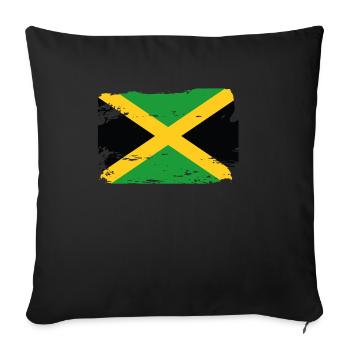 Drapeau officiel de la Jamaïque Jamaican Country Pride - Housse de coussin décorative 45 x 45 cm - noir - Devant