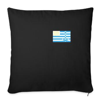 Breton Breizh Pur Beurre Heartbeat - Humour - Sofa pillowcase 17,3'' x 17,3'' (45 x 45 cm) - black - Front