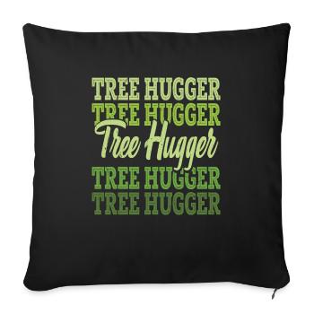 Tree Hugger Tree Protection - Housse de coussin décorative 45 x 45 cm - noir - Devant
