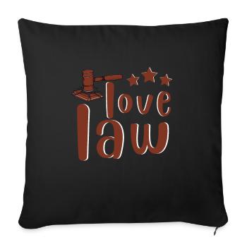 Lawyer Student Graduate, Juris Doctorate - Sofa pillowcase 17,3'' x 17,3'' (45 x 45 cm) - black - Front