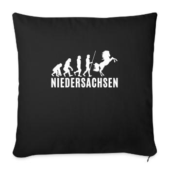 Hanovre, Pompiers De Basse-Saxe Drapeau - Housse de coussin décorative 45 x 45 cm - noir - Devant