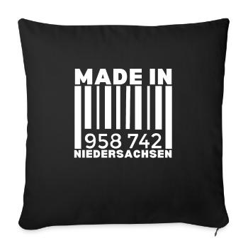 Hanovre, Pompiers De Basse-Saxe Drapeau - Housse de coussin décorative 45 x 45 cm - noir - Devant