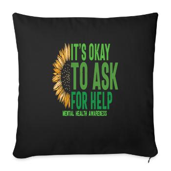 Vos sentiments sont des citations de motivation valides - Housse de coussin décorative 45 x 45 cm - noir - Devant