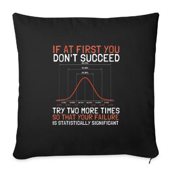 Normal Distribution Statistician Data Scientist - Sofa pillowcase 17,3'' x 17,3'' (45 x 45 cm) - black - Front