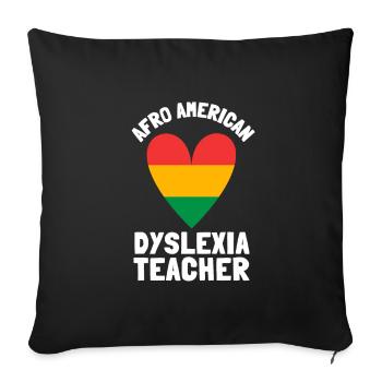 Dyslexic Reading Therapy Awareness Month, Dyslexia - Sofakissenbezug 45 x 45 cm - Schwarz - Vorne