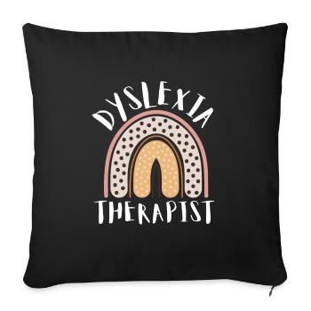 Dyslexic Reading Therapy Awareness Month, Dyslexia - Sofakissenbezug 45 x 45 cm - Schwarz - Vorne