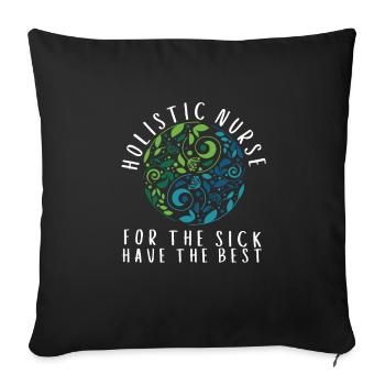 Homéopathie Médecine alternative, Soins infirmiers holistiques - Housse de coussin décorative 45 x 45 cm - noir - Devant