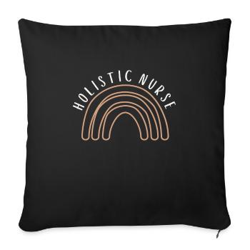 Homéopathie Médecine alternative, Soins infirmiers holistiques - Housse de coussin décorative 45 x 45 cm - noir - Devant