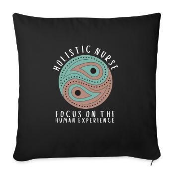 Homéopathie Médecine alternative, Soins infirmiers holistiques - Housse de coussin décorative 45 x 45 cm - noir - Devant
