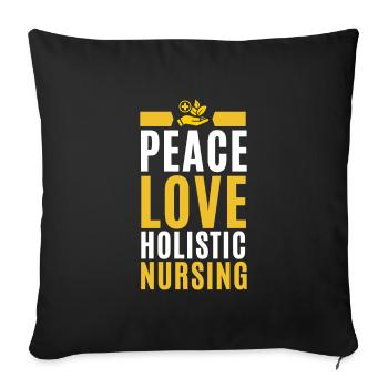 Homéopathie Médecine alternative, Soins infirmiers holistiques - Housse de coussin décorative 45 x 45 cm - noir - Devant