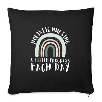Homéopathie Médecine alternative, Soins infirmiers holistiques - Housse de coussin décorative 45 x 45 cm - noir - Devant