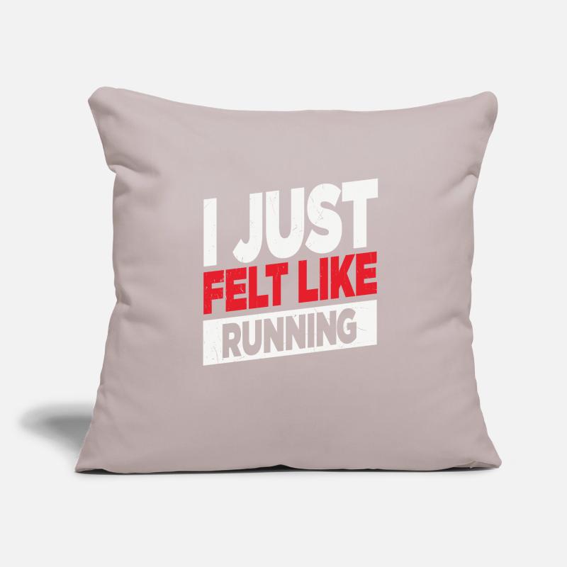 J’avais juste l’impression de courir des citations de coureurs Housse de coussin décorative 45 x 45 cm