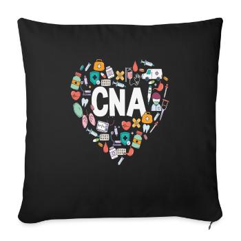 C N A Citations médicales - Housse de coussin décorative 45 x 45 cm - noir - Devant