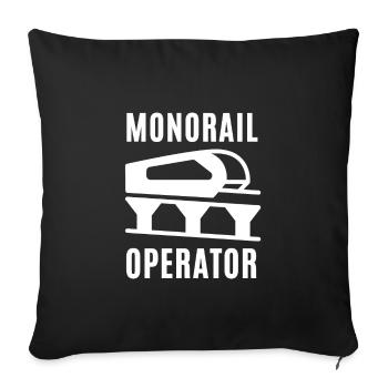 Les transports en commun se tiennent à l’écart de - Housse de coussin décorative 45 x 45 cm - noir - Devant