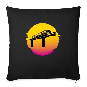 Public Transportation Stand Clear Of - Sofa pillowcase 17,3'' x 17,3'' (45 x 45 cm) - black - Front