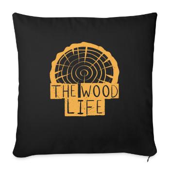 The Wood Life Wood Carver - Sofa pillowcase 17,3'' x 17,3'' (45 x 45 cm) - black - Front