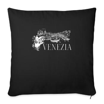 Venice Gondola Italy Venezia - Sofakissenbezug 45 x 45 cm - Schwarz - Vorne