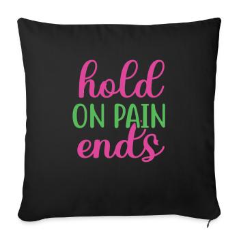 Hold On-pain-ends Santé mentale - Housse de coussin décorative 45 x 45 cm - noir - Devant