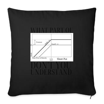 Négociation d'options Cash Secured Puts Future Forex - Housse de coussin décorative 45 x 45 cm - noir - Devant