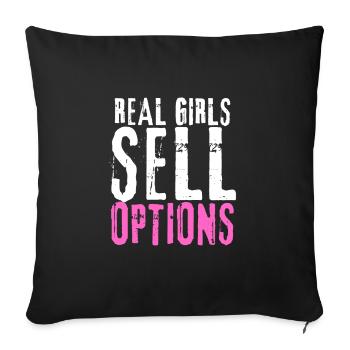 Options Trading Cash Secured Puts Future Forex - Housse de coussin décorative 45 x 45 cm - noir - Devant