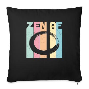 Zen Af Rétro - Housse de coussin décorative 45 x 45 cm - noir - Devant