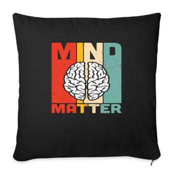 Mind Matter - Sofa pillowcase 17,3'' x 17,3'' (45 x 45 cm) - black - Front