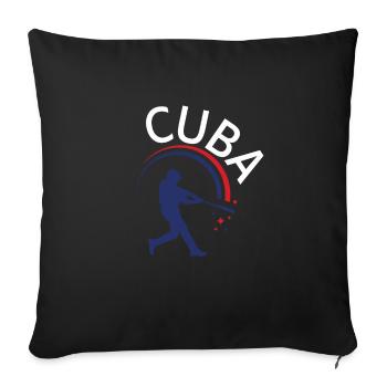 Latino Cuban Cuba Baseball - Sofakissenbezug 45 x 45 cm - Schwarz - Vorne