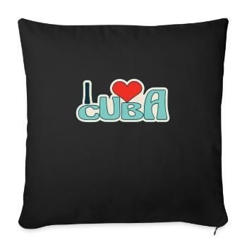 Latino Cuban Cuba Baseball - Sofakissenbezug 45 x 45 cm - Schwarz - Vorne