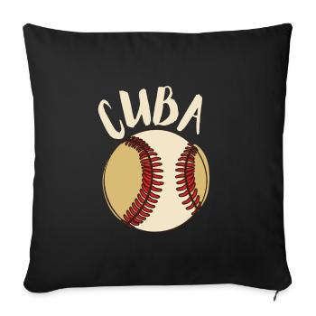 Latino Cuban Cuba Baseball - Sofakissenbezug 45 x 45 cm - Schwarz - Vorne