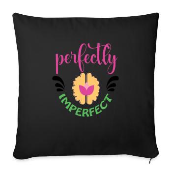 Support de protection parfaitement imparfait - Housse de coussin décorative 45 x 45 cm - noir - Devant