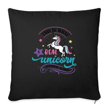 This Is What Real Unicorns Look Like Coloured - Sofa pillowcase 17,3'' x 17,3'' (45 x 45 cm) - black - Front