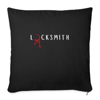 Lockpick Lockpicking Professional Locksmith - Sofa pillowcase 17,3'' x 17,3'' (45 x 45 cm) - black - Front