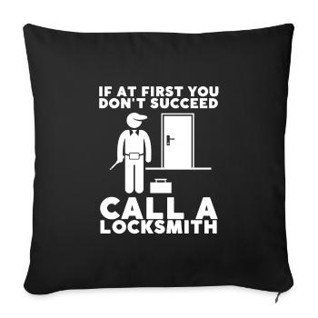 Lockpick Lockpicking Professional Locksmith - Sofa pillowcase 17,3'' x 17,3'' (45 x 45 cm) - black - Front