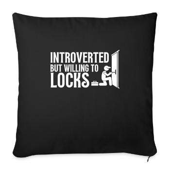 Lockpick Lockpicking Professional Locksmith - Sofa pillowcase 17,3'' x 17,3'' (45 x 45 cm) - black - Front