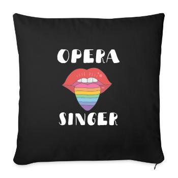 Tenor Singer Choir Vocalist Theatre Student, Opera - Sofa pillowcase 17,3'' x 17,3'' (45 x 45 cm) - black - Front