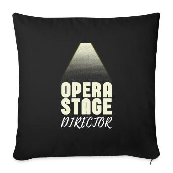 Chanteur ténor Chanteur Chanteur Étudiant en théâtre, Opéra - Housse de coussin décorative 45 x 45 cm - noir - Devant