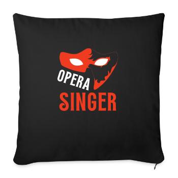 Chanteur ténor Chanteur Chanteur Étudiant en théâtre, Opéra - Housse de coussin décorative 45 x 45 cm - noir - Devant