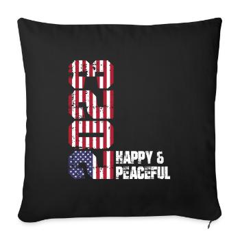 Freedom for All Humanity - Sofa pillowcase 17,3'' x 17,3'' (45 x 45 cm) - black - Front