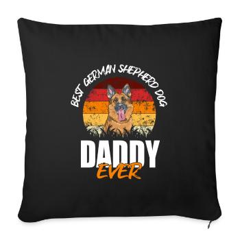 German Shepherd - Sofa pillowcase 17,3'' x 17,3'' (45 x 45 cm) - black - Front