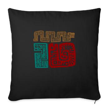 Calendario Azteca Mexican Heritage Mayan Aztec - Sofakissenbezug 45 x 45 cm - Schwarz - Vorne