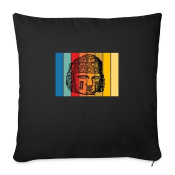 Calendario Azteca Mexican Heritage Mayan Aztec - Sofakissenbezug 45 x 45 cm - Schwarz - Vorne