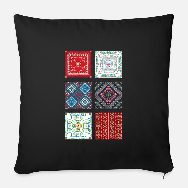 Calendario Azteca Mexican Heritage Mayan Aztec - Sofakissenbezug 45 x 45 cm - Schwarz
