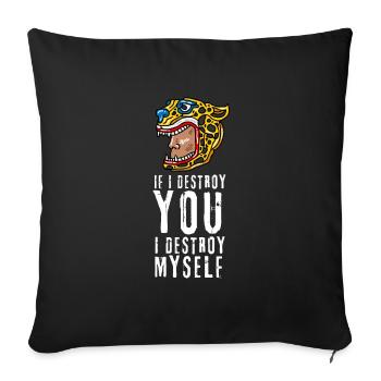 Calendario Azteca Mexican Heritage Mayan Aztec - Sofakissenbezug 45 x 45 cm - Schwarz - Vorne