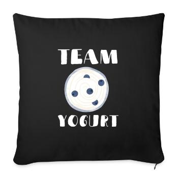 Probiotics Dairy Products, Frozen Yogurt - Sofa pillowcase 17,3'' x 17,3'' (45 x 45 cm) - black - Front