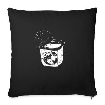 Probiotics Dairy Products, Frozen Yogurt - Sofa pillowcase 17,3'' x 17,3'' (45 x 45 cm) - black - Front