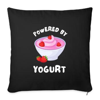 Probiotics Dairy Products, Frozen Yogurt - Sofa pillowcase 17,3'' x 17,3'' (45 x 45 cm) - black - Front